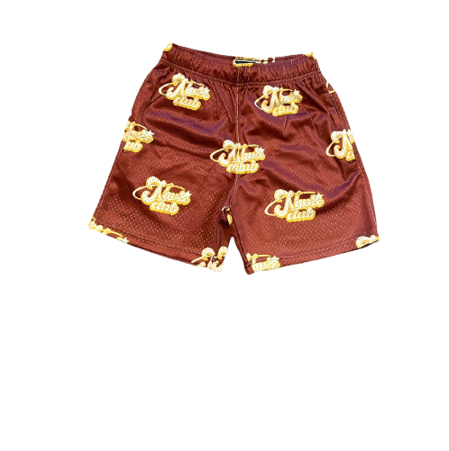 Women's Brown Naute Mesh Shorts