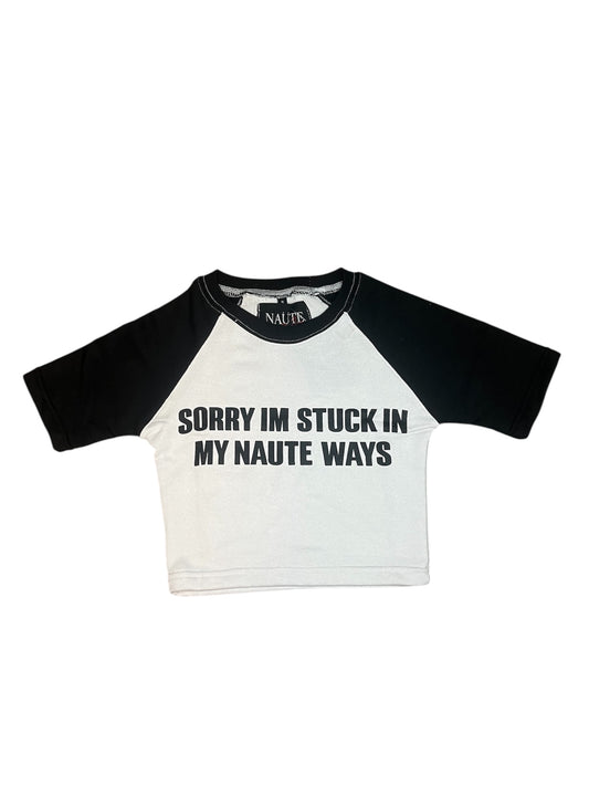 BLACK NAUTE WAYS CROP TOP