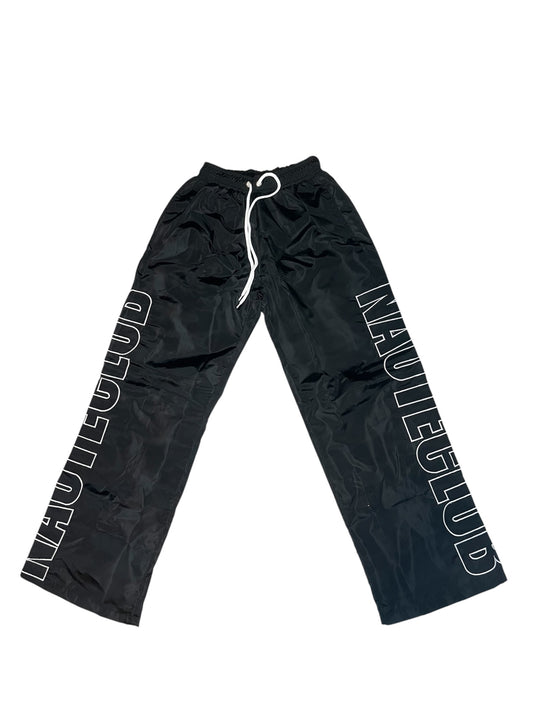 BLACK NAUTE NYLON PANTS