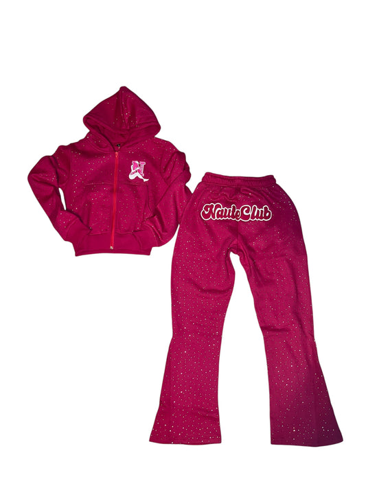 DARK PINK RHINESTONE “VVS” NAUTE LADIES SET